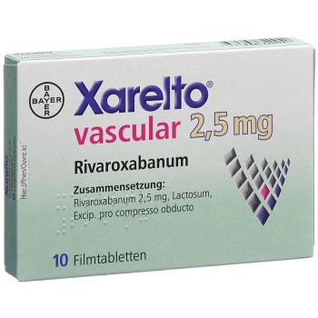 Xarelto vascular film tablets 2.5 mg 10 x